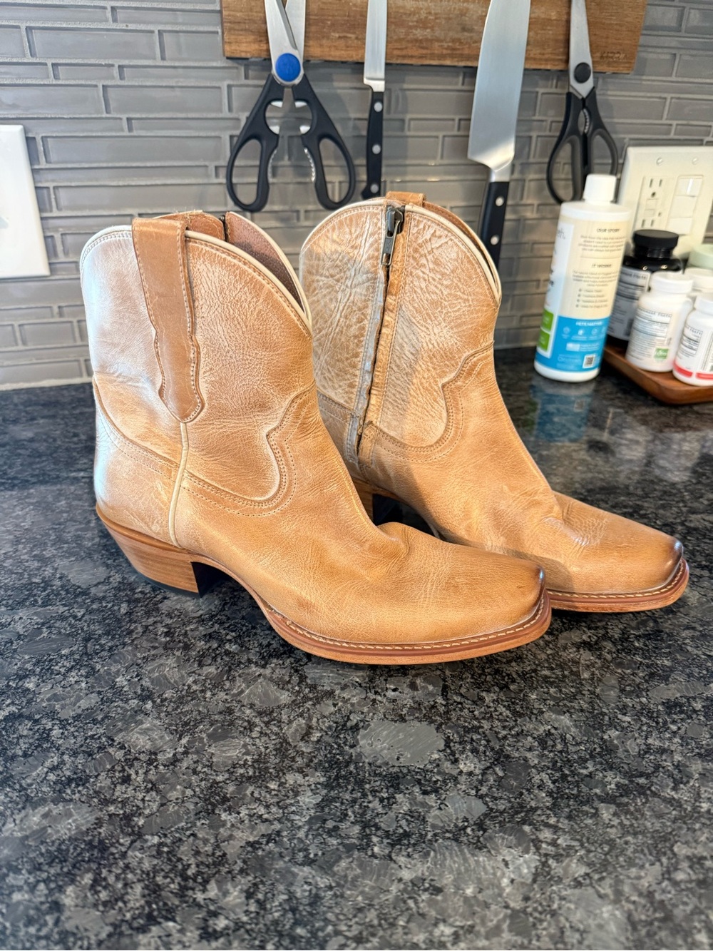 Cleo + Wolf Fern Western Booties in Honey Tan - Picture 5 of 7
